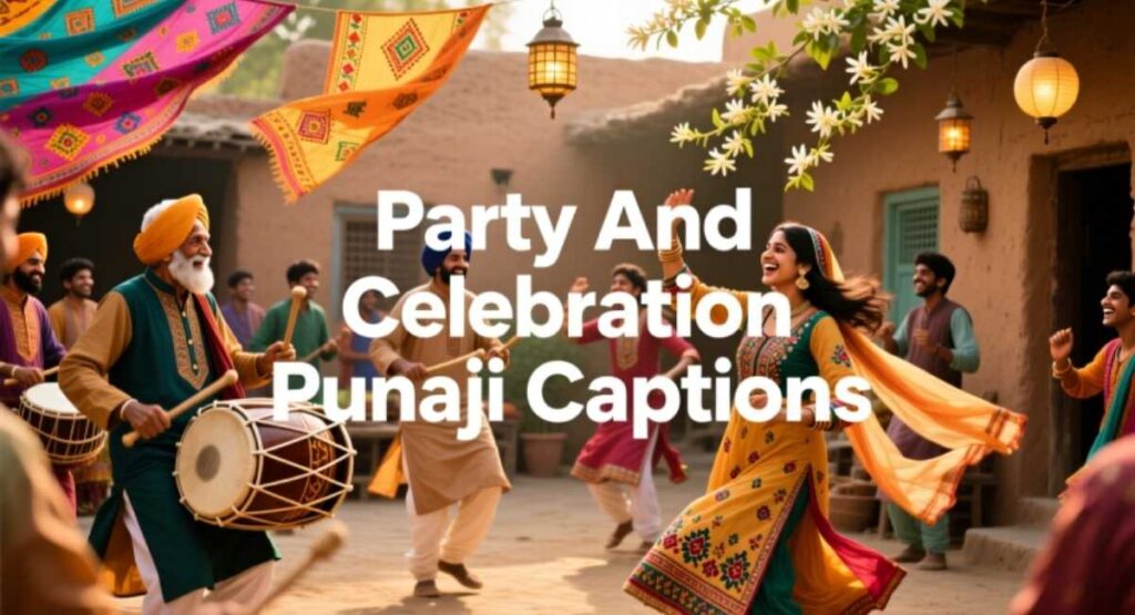 Party And Celebration Punjabi Captions