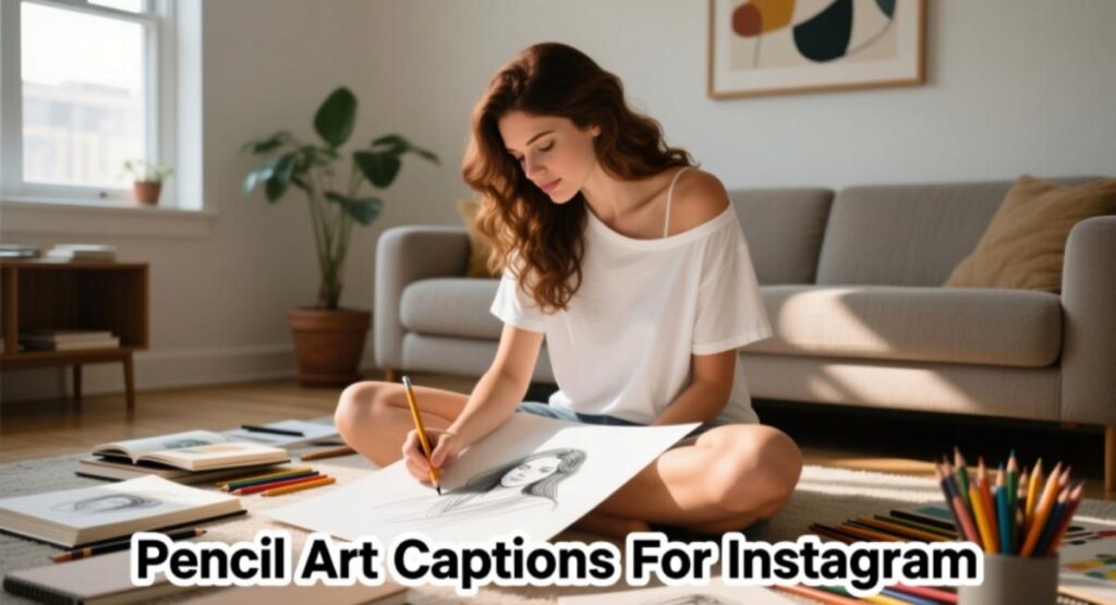 Pencil Art Captions For Instagram