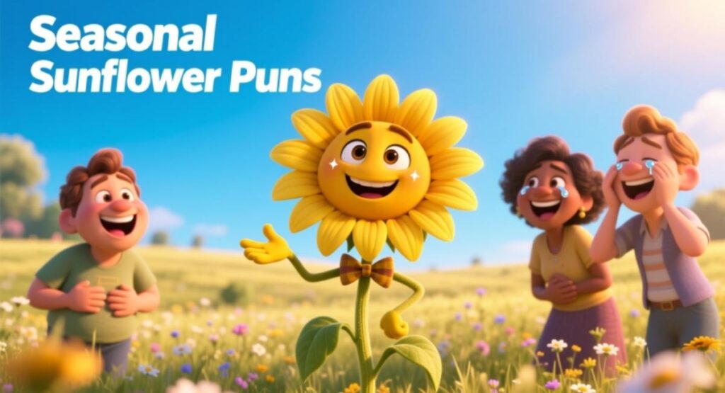 Seasonal Sunflower Puns
