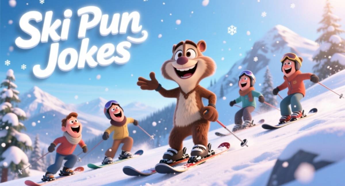 Ski Pun Jokes, Captions & One-Liners – Funny Ski Humor for Slopes & Social Media
