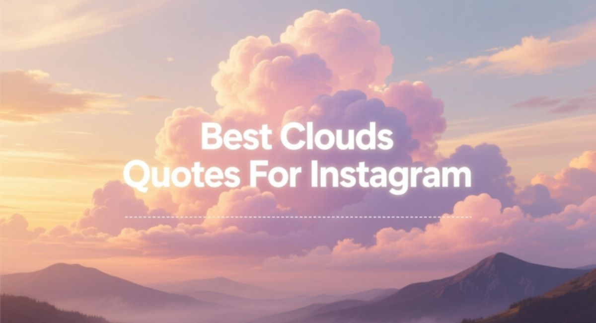 Best Clouds Quotes For Instagram – Captions, Short, Cute & Inspirational