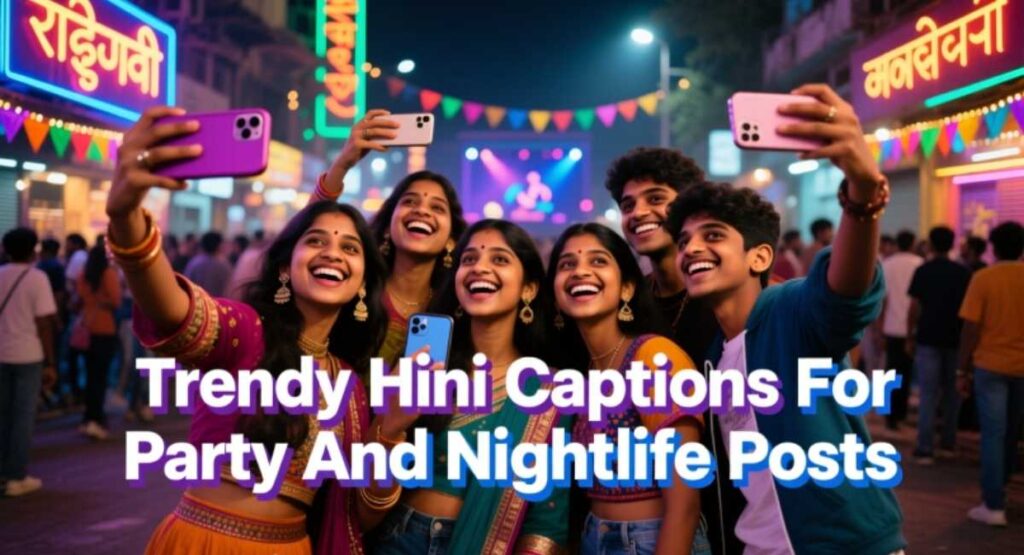 Trendy Hindi Captions For Party And Nightlife Posts