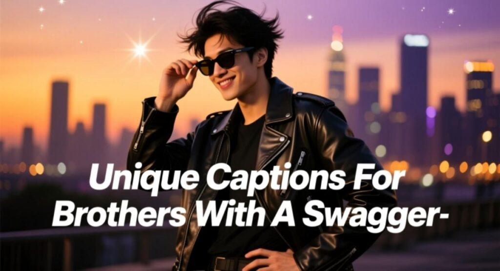 Unique Captions For Brothers With A Swagger